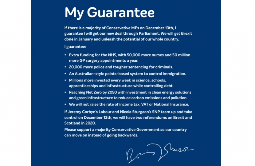 Image of commitments in the 2019 Conservative Party Manifesto