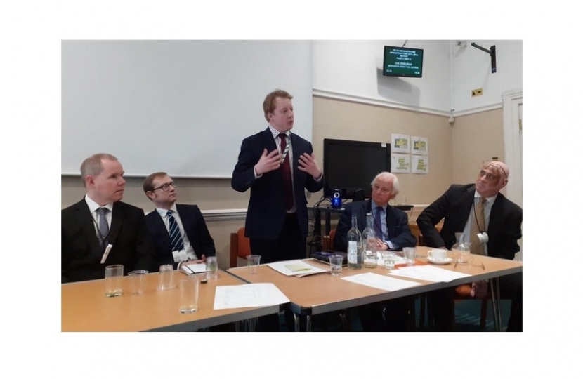 Paul Bristow MP addressing the AGM of the Conservative Disability Group in the Houses of Parliament.