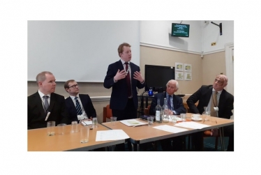 Paul Bristow MP addressing the AGM of the Conservative Disability Group in the Houses of Parliament.